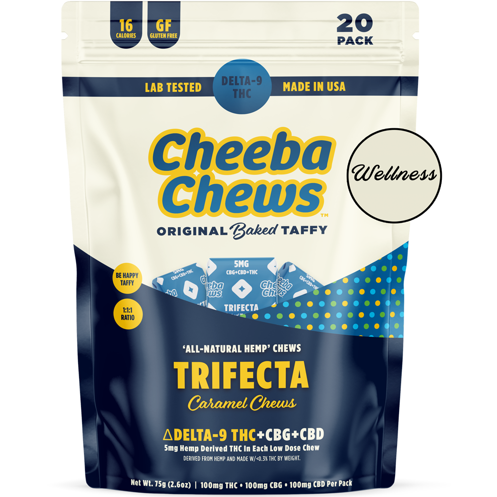 Cheeba Chews - Trifecta (100mg per bag) (10 bags per case)