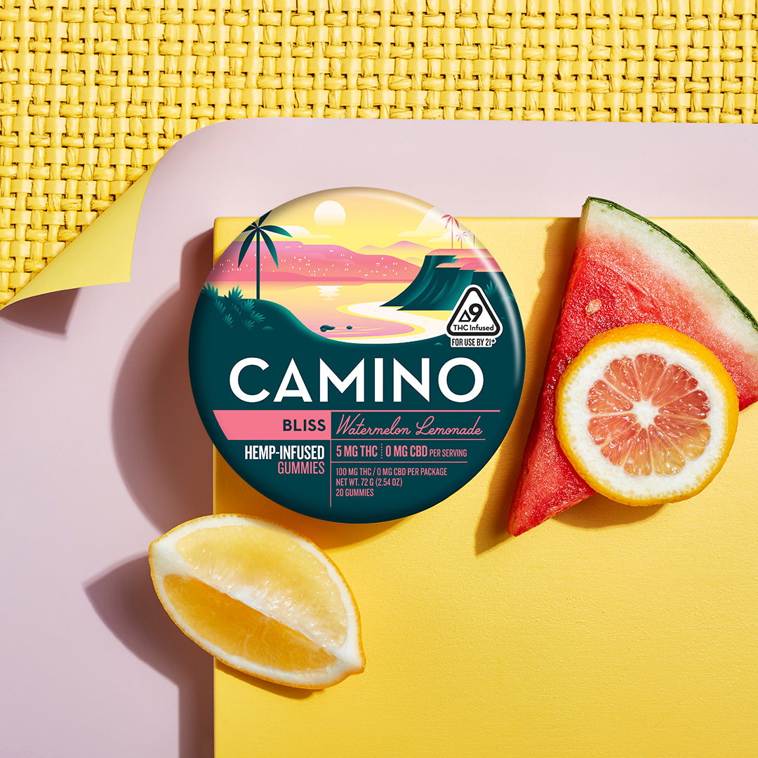 Camino Watermelon Lemonade - Bliss - 5mg THC Gummies (100mg) (12 Tins Per Case)