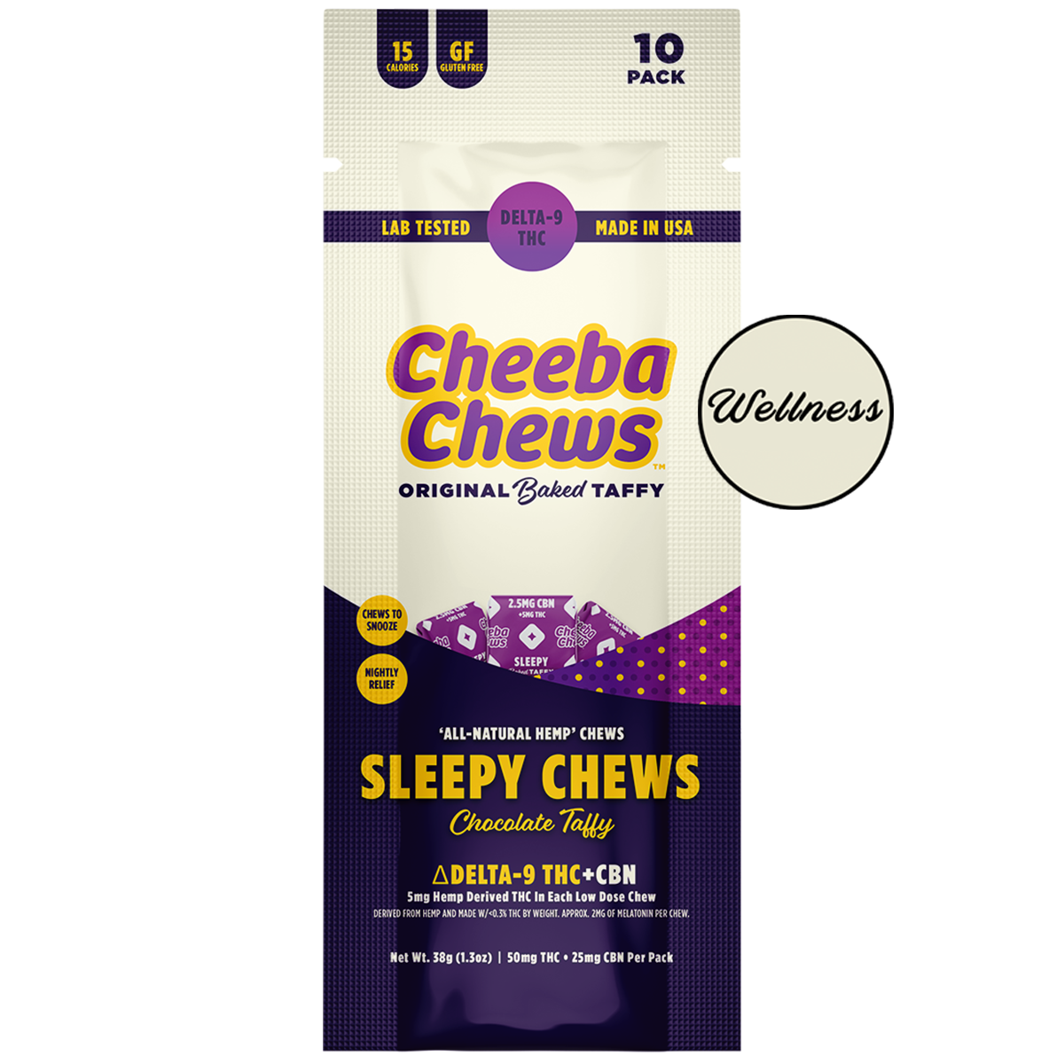 Cheeba Chews - Sleepy (50mg per bag) (10 bags per case)