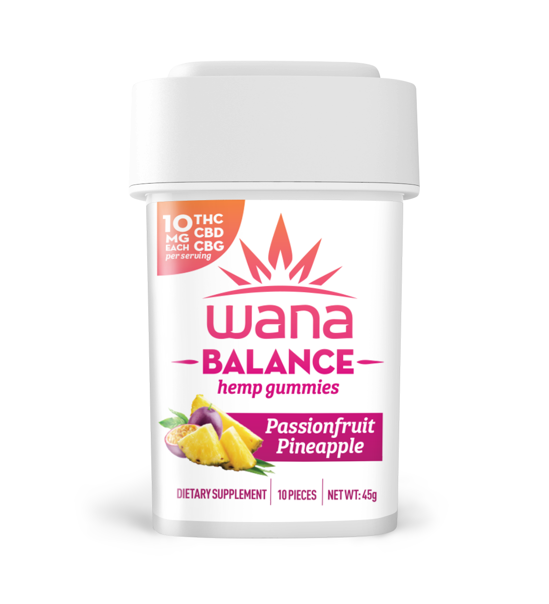 Wana Balance: Passionfruit Pineapple (100mg TTL) (10 units per case)