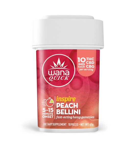 Wana Quick: Inspire: Peach Bellini (100mg TTL) (10 units per case)