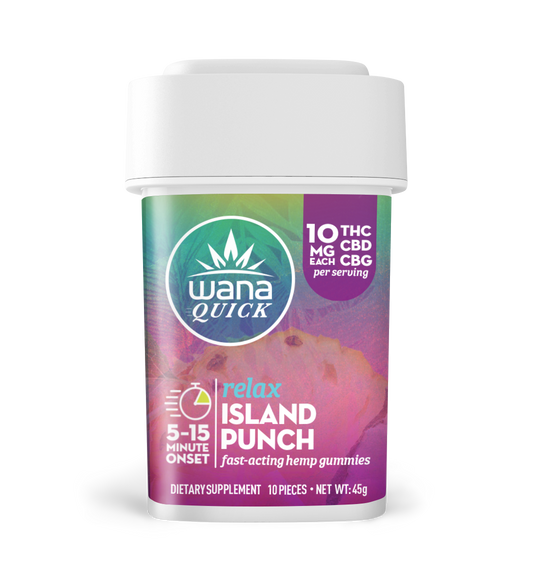 Wana Quick: Relax: Island Punch (100mg TTL) (10 units per case)