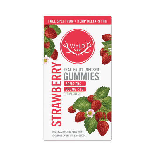 WYLD Well - Sour Strawberry - 10:1 - CBD:THC - 30ct