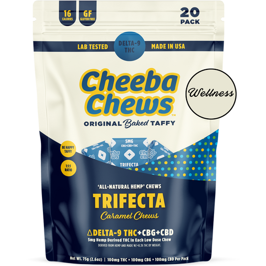 Cheeba Chews - Trifecta (100mg per bag) (10 bags per case)