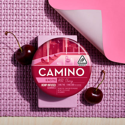 Camino Wild Cherry - Excite - 5mg THC Gummies (100mg)