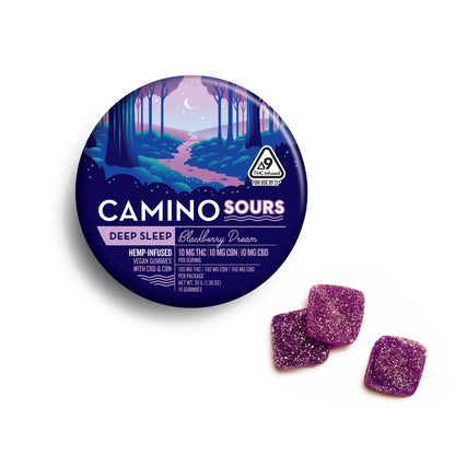 Camino Sours - Blackberry Dream - Deep Sleep- 10mg THC Gummies (100mg)
