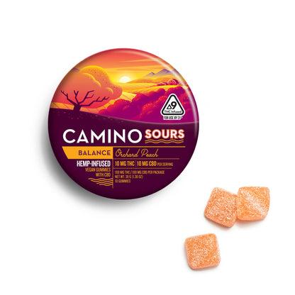 Camino Sours - Orchard Peach - Balance - 10mg THC Gummies (100mg)