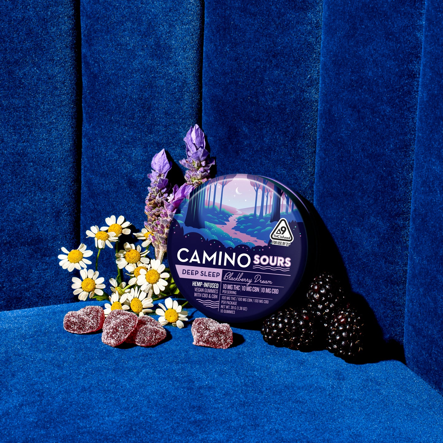Camino Sours - Blackberry Dream - Deep Sleep- 10mg THC Gummies (100mg)