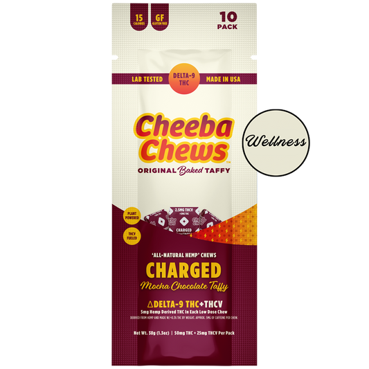 Cheeba Chews - THCV Charged (50mg per bag) (10 bags per case)