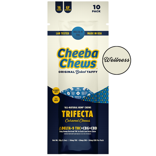 Cheeba Chews - Trifecta (50mg per bag) (10 Bags per case)