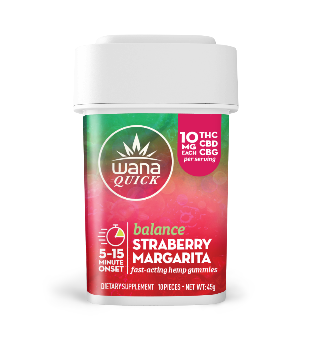 Wana Quick: Balance: Strawberry Margarita (10 units per case)