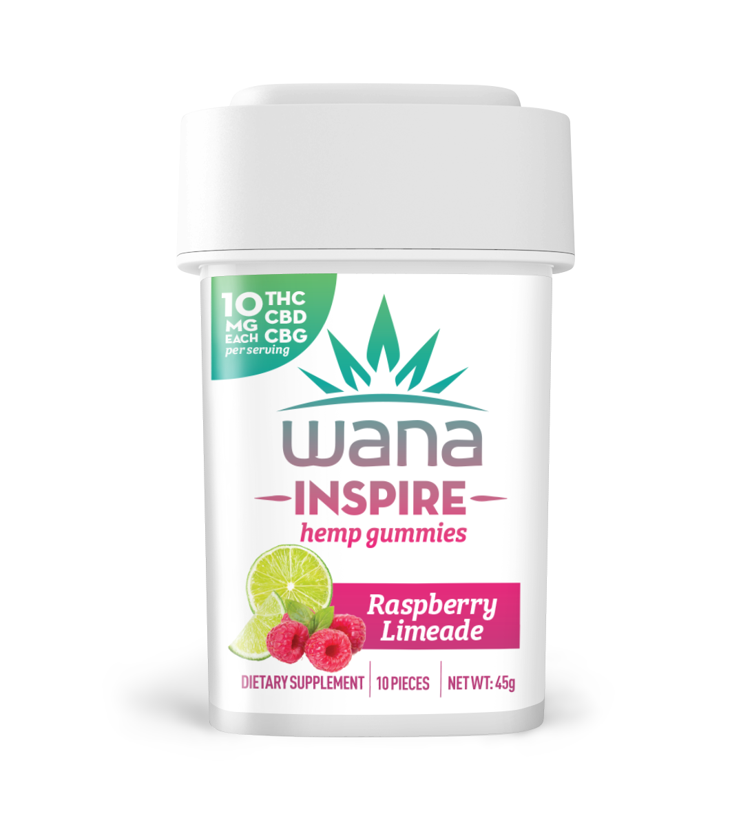 Wana Inspire: Raspberry Limeade (100mg TTL) (10 units per case)