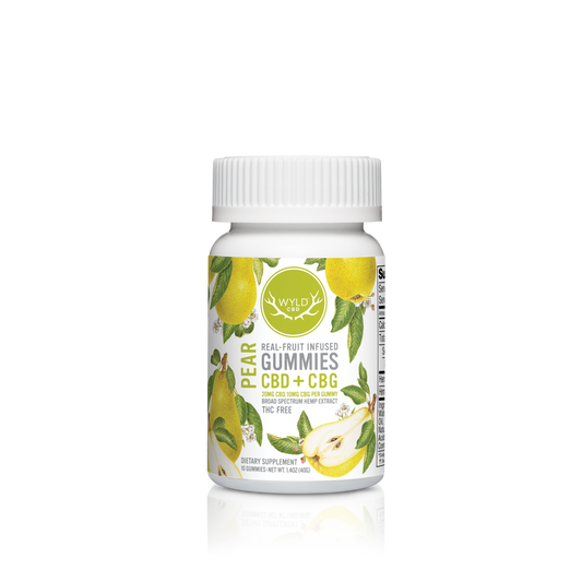 Wyld CBD - Pear CBD 2:1 - 20mg CBD per piece: 10mg CBG (200mg) 10ct