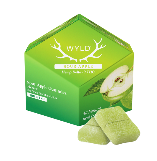 Wyld - Sour Apple Sativa THC - Active - 10mg THC (100mg) 10ct