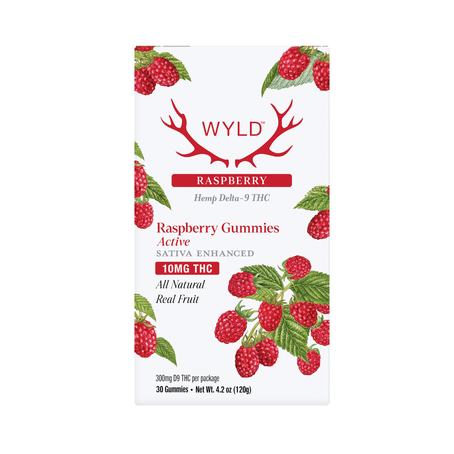 Wyld - Raspberry Sativa - Active - 10mg THC per piece (300mg) 30ct