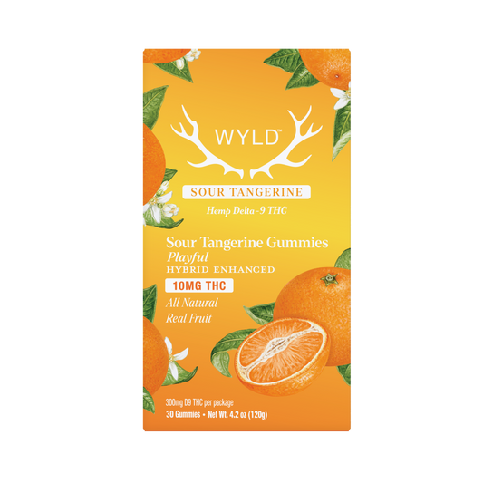 SINGLE - Sour Tangerine Hybrid THC - Playful - 10mg THC per piece (300mg) 30ct