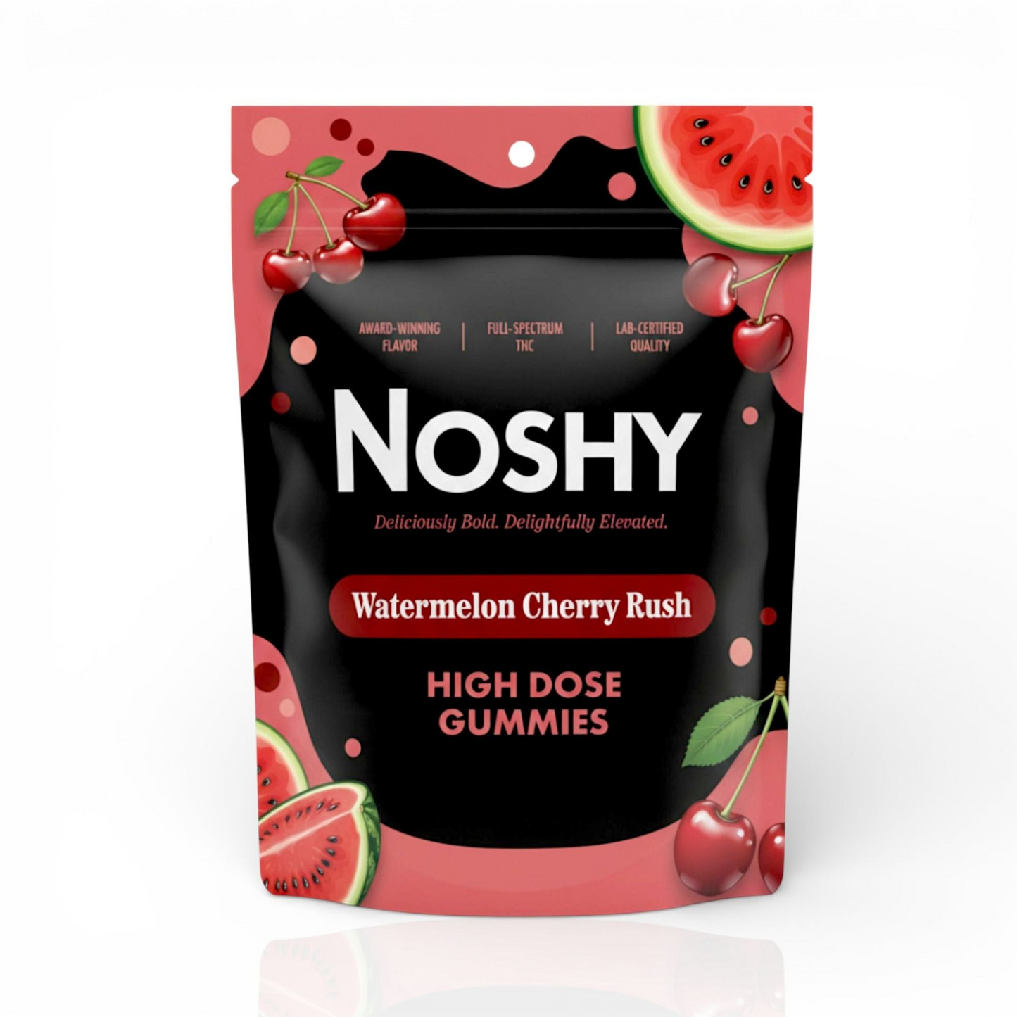 Noshy - Watermelon Cherry Rush -10mg THC - 60ct bag - Single