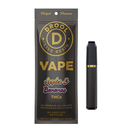 Drool - THCa Live Resin Rechargeable Vape (2g)- Apples & Bananas (Hybrid) (10 units per case)