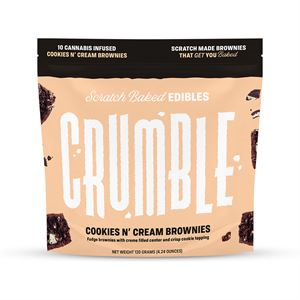 Crumble - Cookies N' Cream  10 pieces (10mg each, 100mg total) 10 bags per case