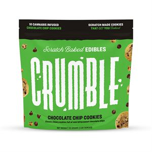 Crumble - Chocolate Chip Cookies  10 pieces (10mg each, 100mg total) 10 bags per case